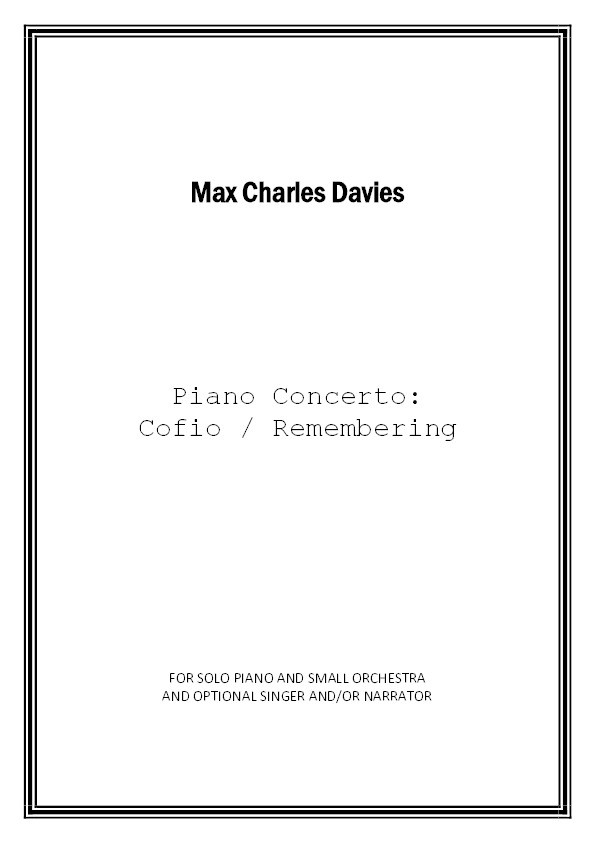 Piano Concerto: Cofio / Remembering Thumbnail