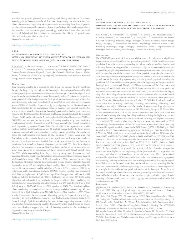 Home and epigenome: How DNA methylation could explain the association between housing quality and depression Thumbnail