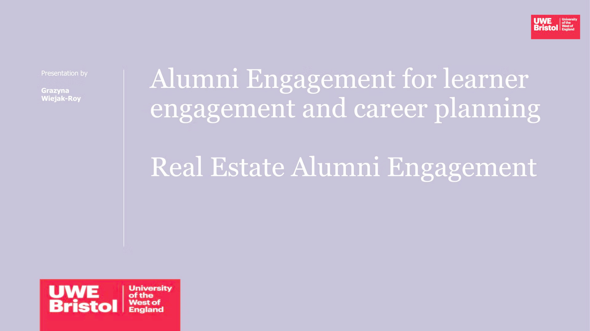 Alumni engagement for learner engagement and career planning: Real estate alumni engagement Thumbnail