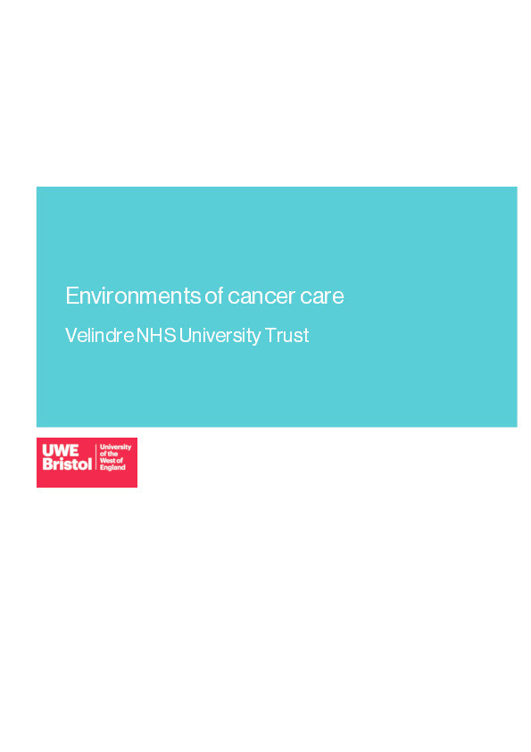 Environments of cancer care: Velindre NHS Trust Thumbnail