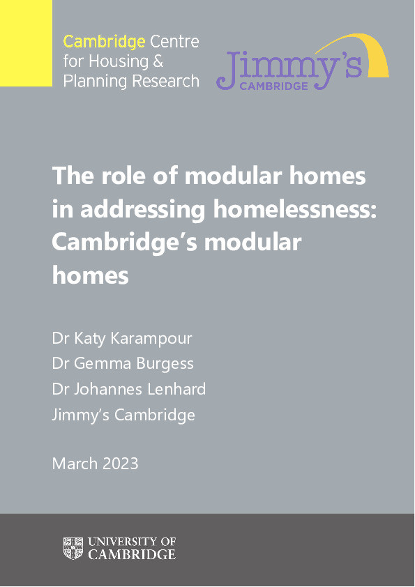 The role of modular homes in addressing homelessness: Cambridge's modular homes Thumbnail