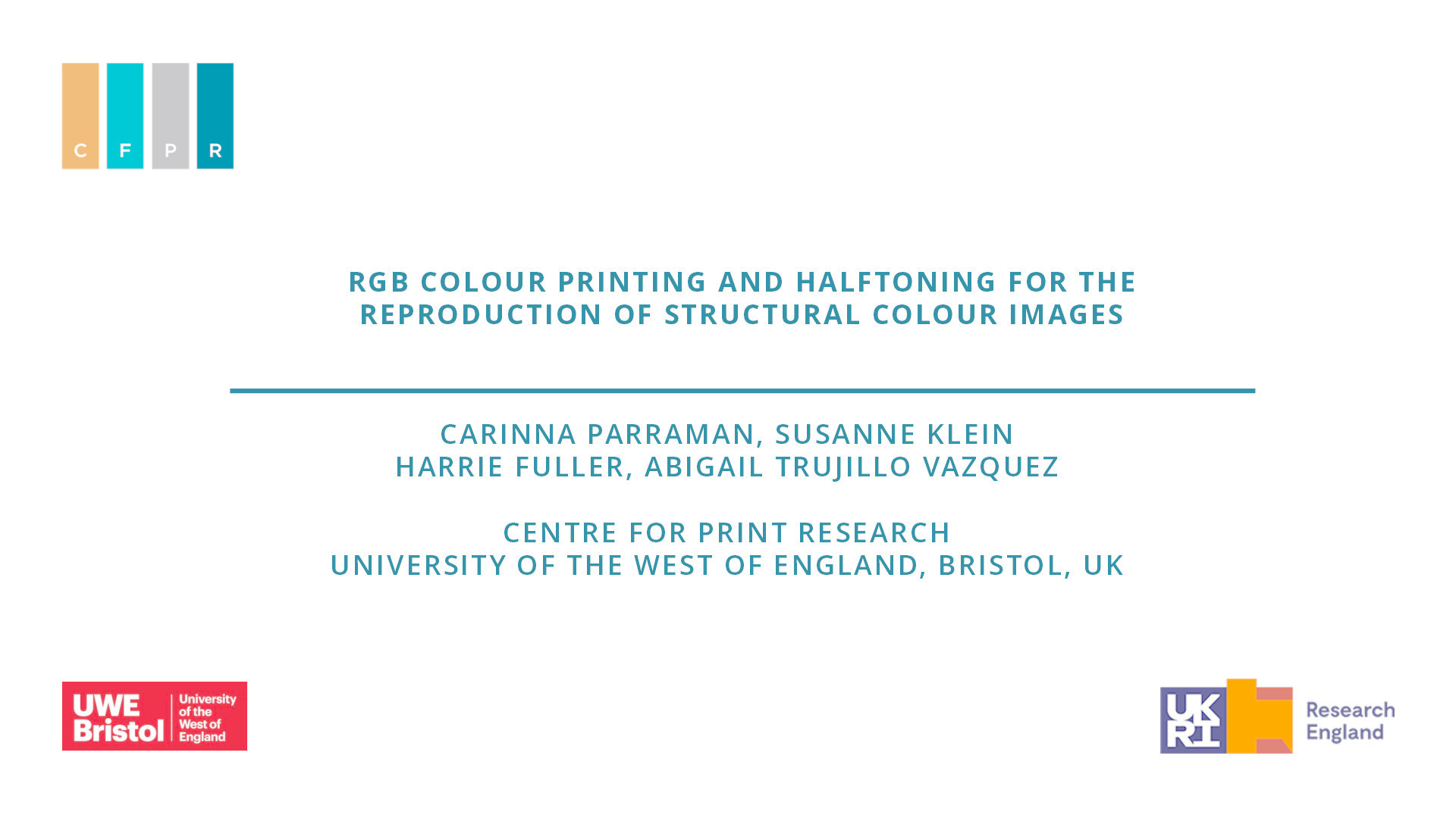 RGB colour printing and halftoning for the reproduction of structural colour images Thumbnail