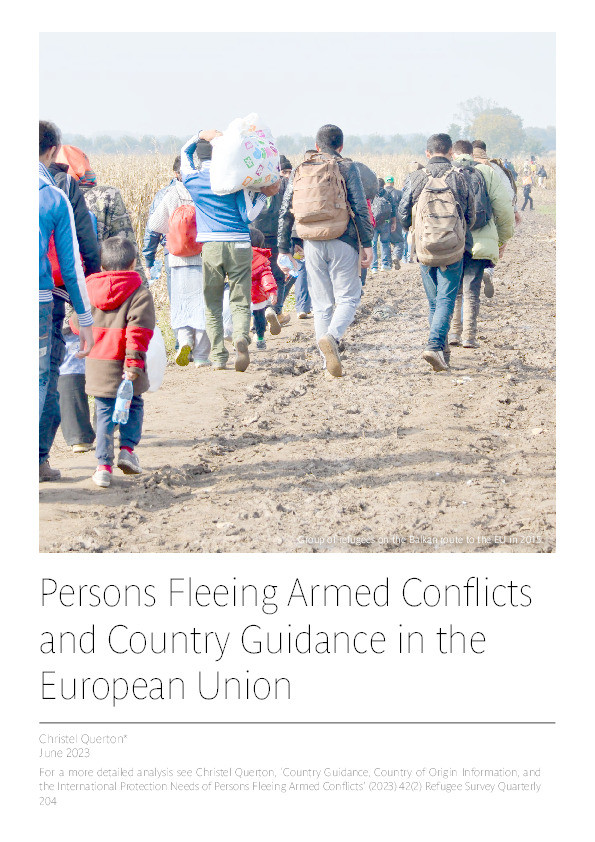 Persons fleeing armed conflicts and country guidance in the European Union Thumbnail