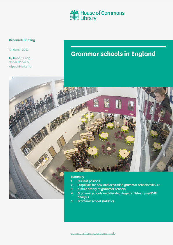 Grammar schools in England Thumbnail