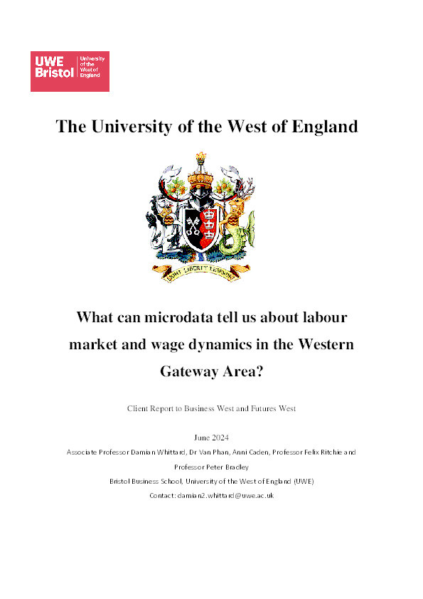 What can microdata tell us about labour market and wage dynamics in the Western Gateway Area? Thumbnail