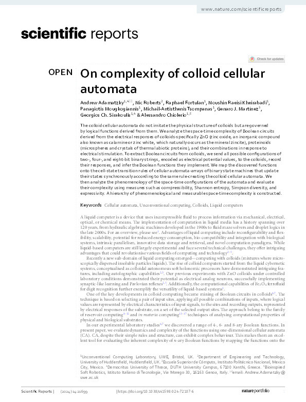 On complexity of colloid cellular automata Thumbnail