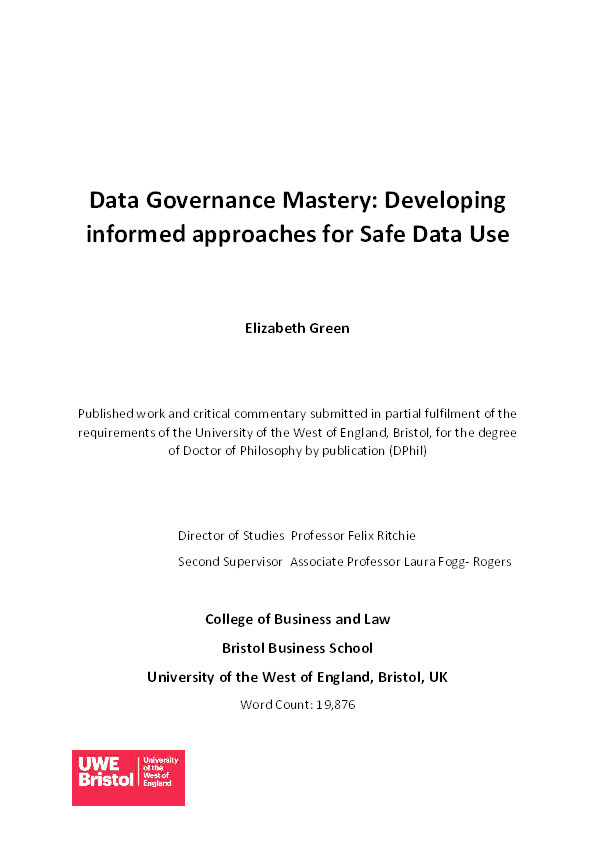 Data governance mastery: Developing informed approaches for safe data use Thumbnail