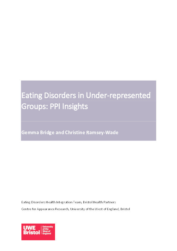 Eating disorders in under-represented groups: Patient and public involvement insights Thumbnail