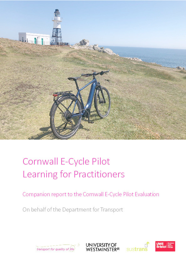 Cornwall e-cycle pilot: Learning for practitioners Thumbnail