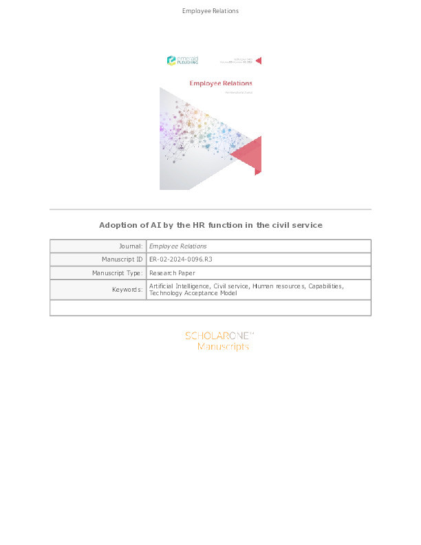 Adoption of AI by the HR function in the civil service Thumbnail