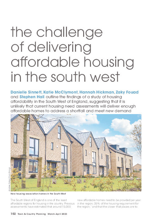 The challenge of delivering affordable housing in the South West Thumbnail