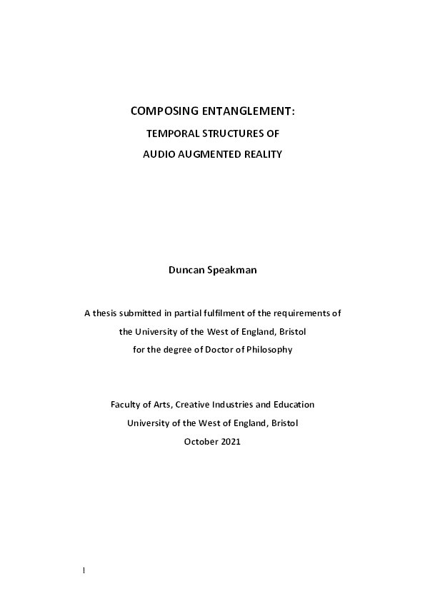 Composing entanglement: Temporal structures of audio augmented reality Thumbnail