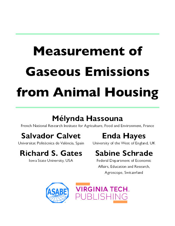 Measurement of gaseous emissions from animal housing Thumbnail