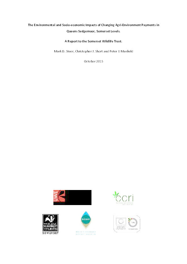 The environmental and socio-economic impacts of changing agri-environment payments in Queens Sedgemoor, Somerset Levels Thumbnail