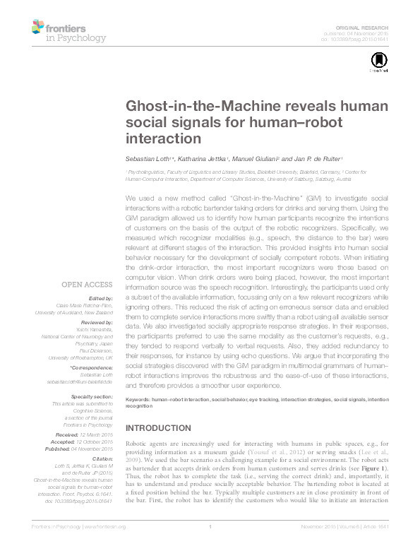 Ghost-in-the-Machine reveals human social signals for human-robot interaction Thumbnail