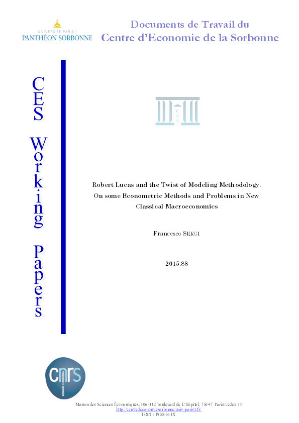 Robert Lucas and the twist of modeling methodology. On some econometric methods and problems in New Classical macroeconomics Thumbnail