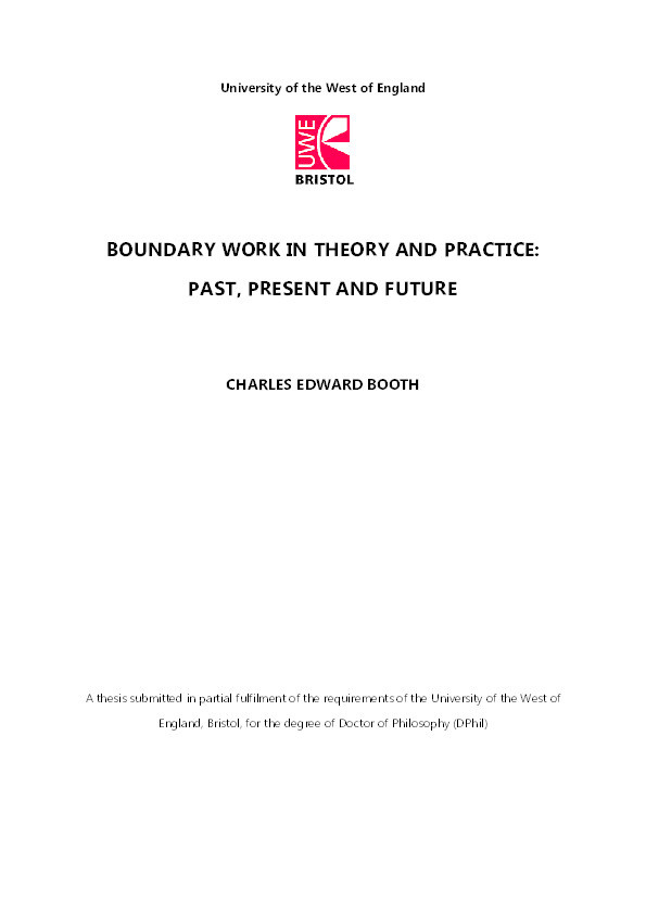 Boundary work in theory and practice: Past, present and future Thumbnail