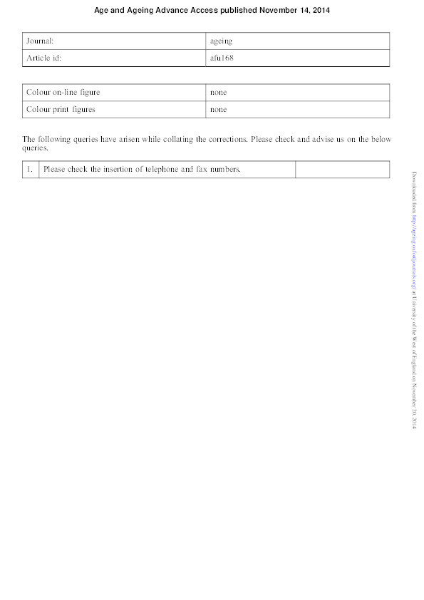 Objectively assessed physical activity and lower limb function and prospective associations with mortality and newly diagnosed disease in UK older adults: An OPAL four-year follow-up study Thumbnail