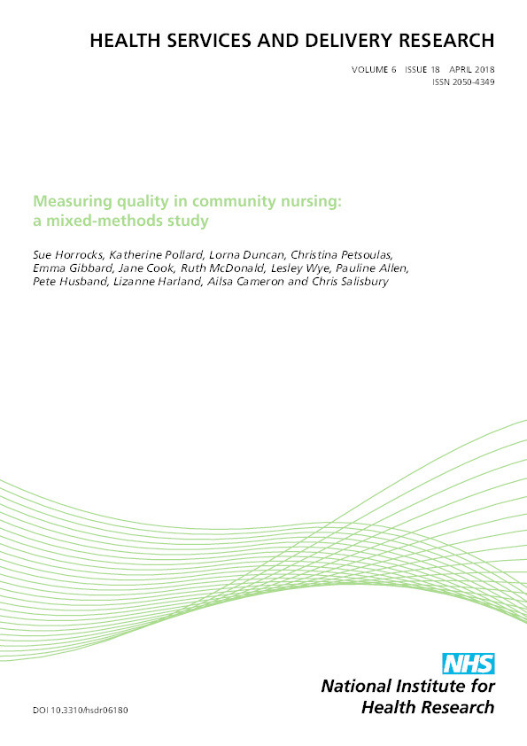 Measuring quality in community nursing: A mixed methods study Thumbnail