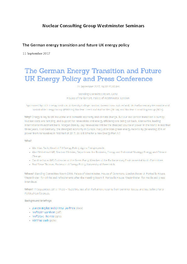 Energy policy seminars, Houses of Parliament, Westminster, London Thumbnail