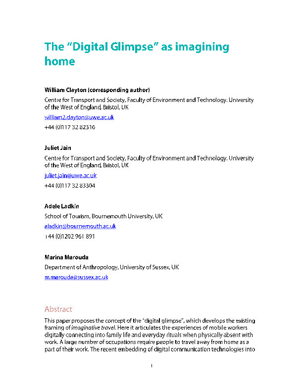 The ‘digital glimpse’ as imagining home Thumbnail