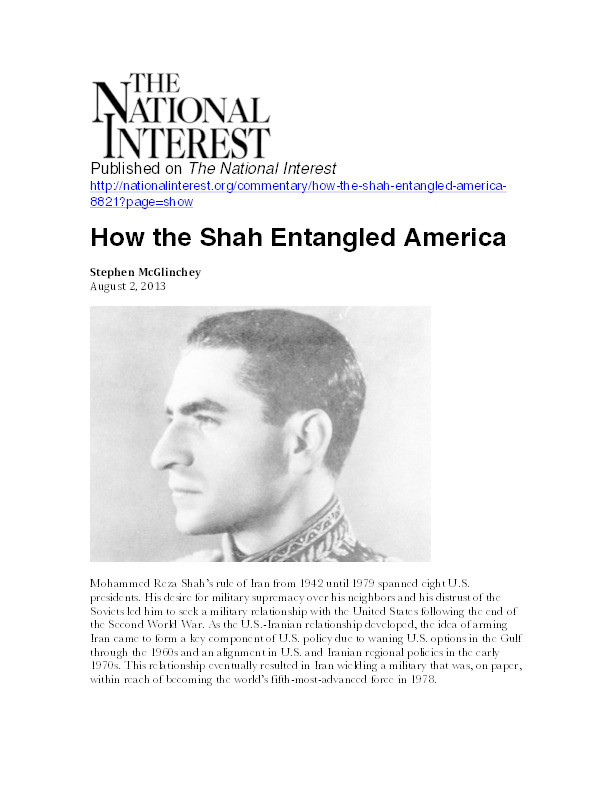 How the Shah entangled America Thumbnail