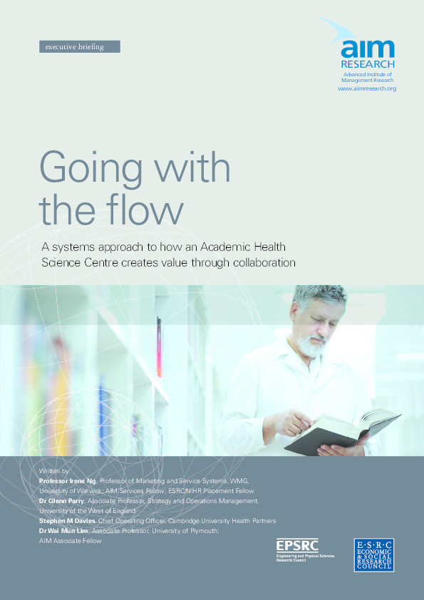 Going with the flow: A systems approach to how an academic health science centre creates value through collaboration Thumbnail