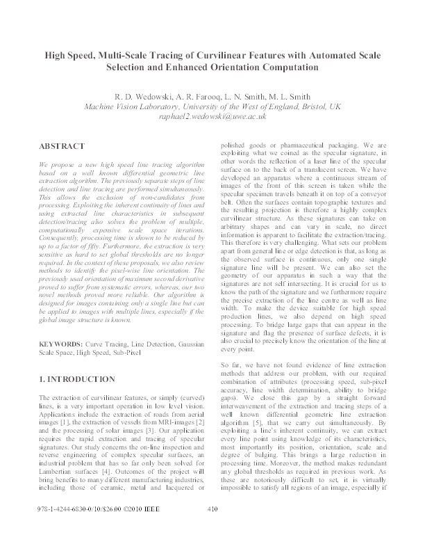 High speed, multi-scale tracing of curvilinear features with automated scale selection and enhanced orientation computation Thumbnail