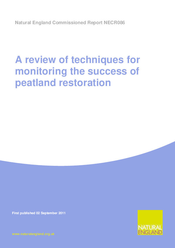 A review of techniques for monitoring the success of peatland restoration Thumbnail