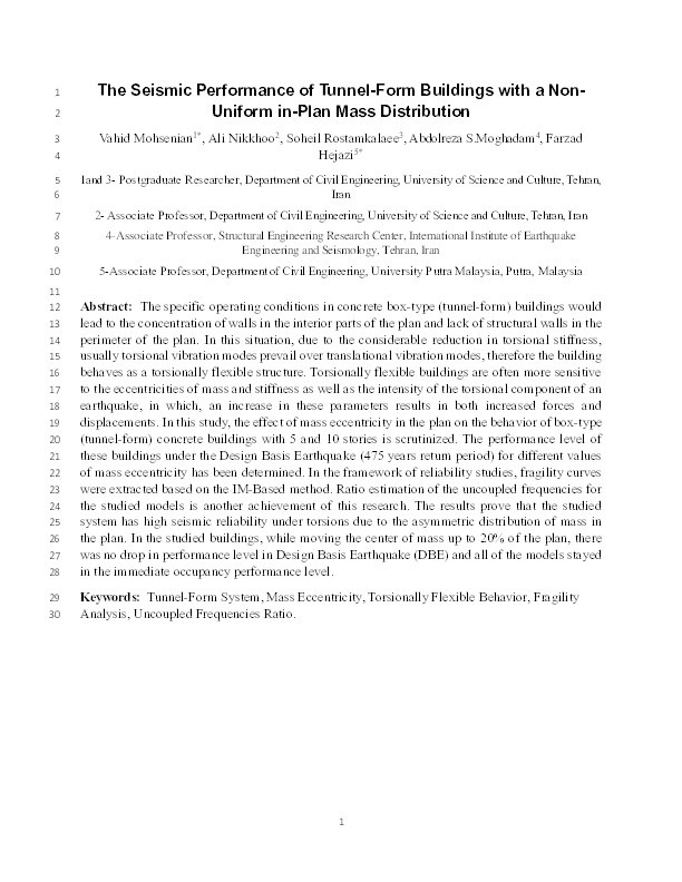 A low computational cost seismic analyses framework for 3D tunnel-form building structures Thumbnail