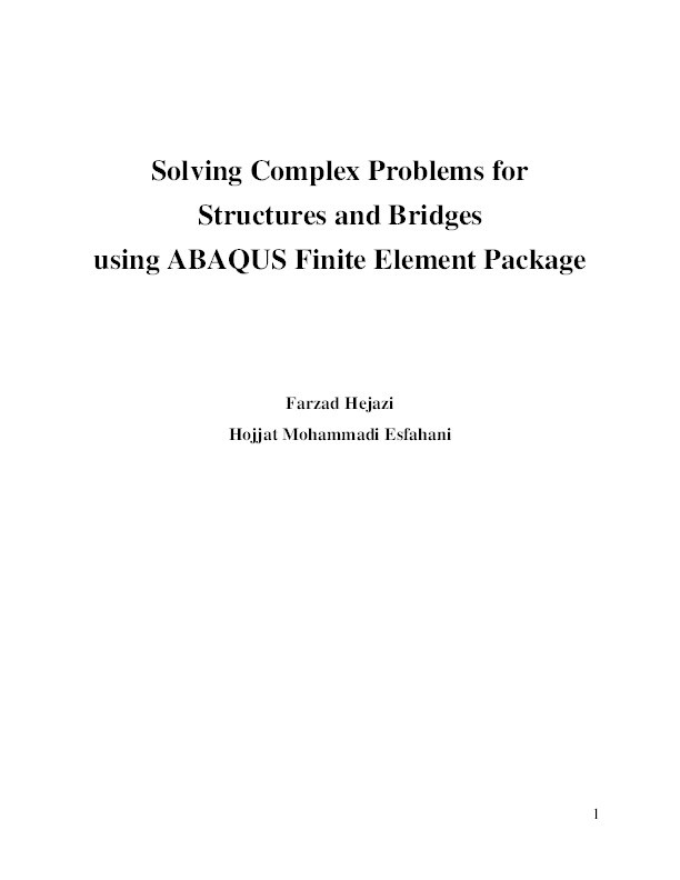 Solving Complex Problems for Structures and Bridges Using ABAQUS Finite Element Package Thumbnail