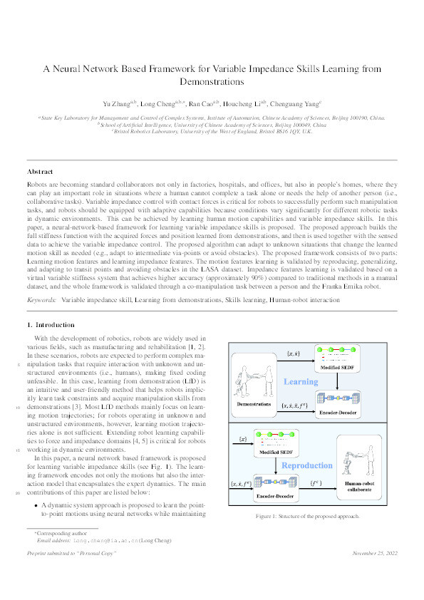 A neural network based framework for variable impedance skills learning from demonstrations Thumbnail