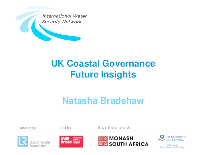 UK coastal governance: Future insights (October 2019) Thumbnail