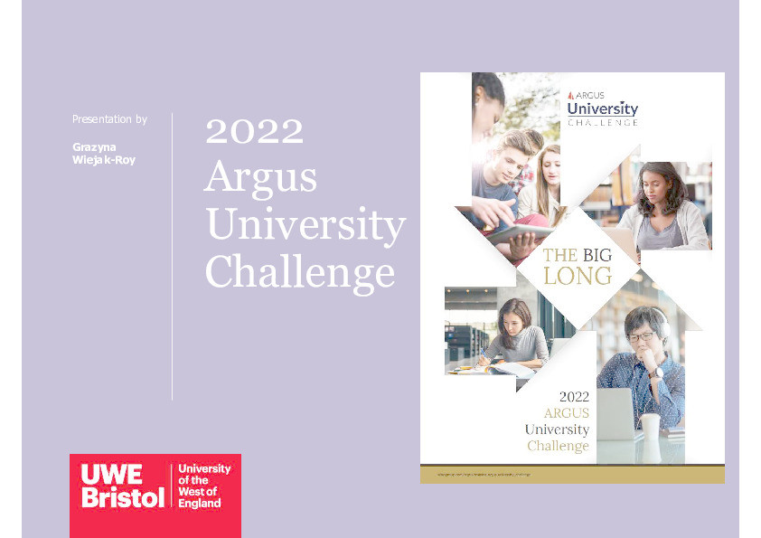 Argus University Challenge – lessons learned from developing the case study Thumbnail