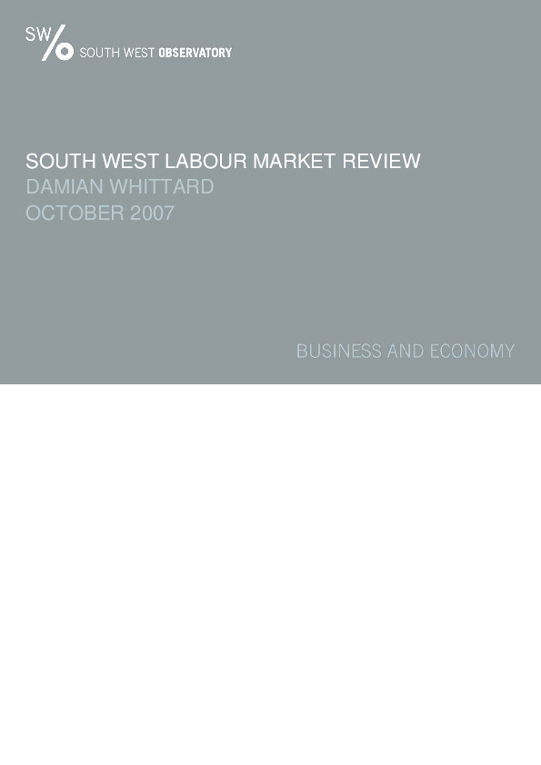 South west labour market review Thumbnail