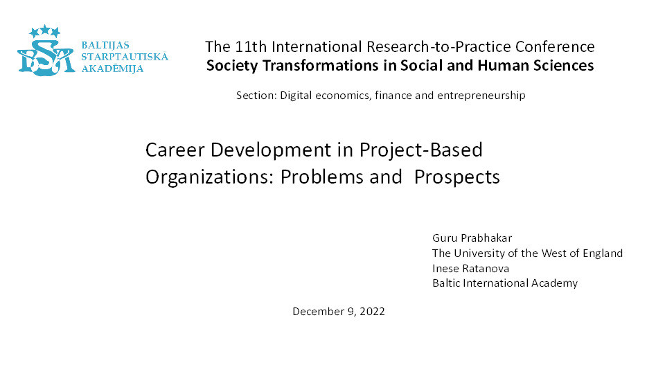 Career development in project-based organizations: Problems and prospects Thumbnail