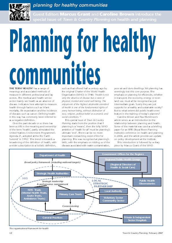 Planning for healthy communities Thumbnail