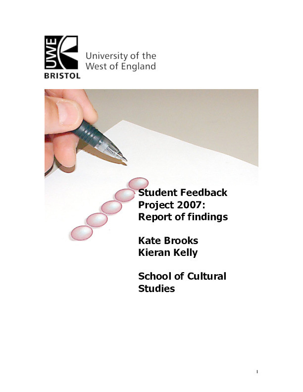 Student feedback project 2007: Report of findings Thumbnail