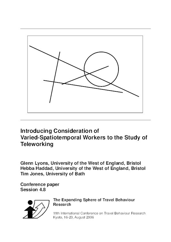 Introducing consideration of varied-spatiotemporal workers to the study of teleworking Thumbnail