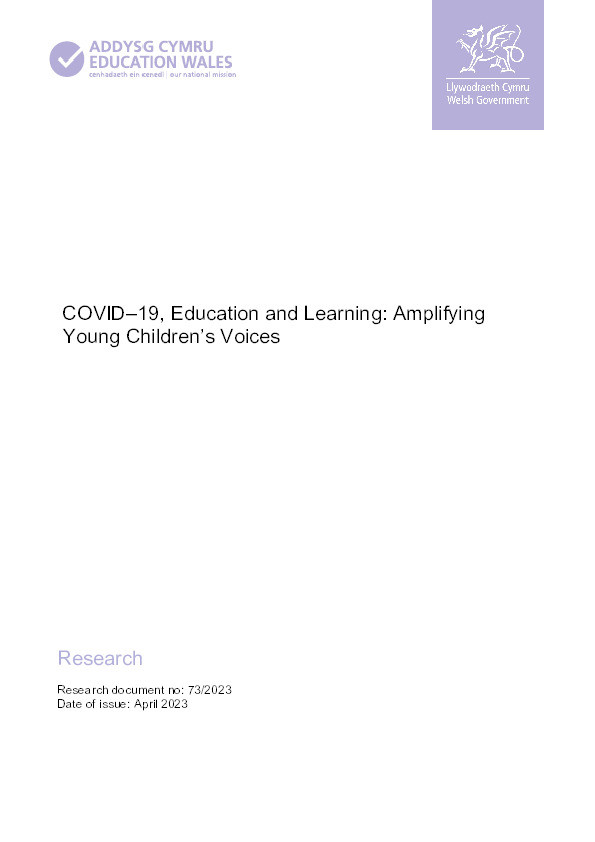 COVID–19, Education and learning: Amplifying young children’s voices Thumbnail