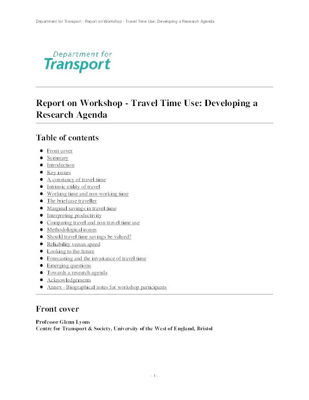 Travel time use: Developing a research agenda Thumbnail