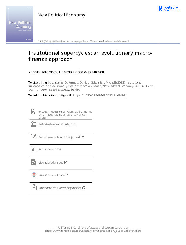 Institutional supercycles: An evolutionary macro-finance approach Thumbnail