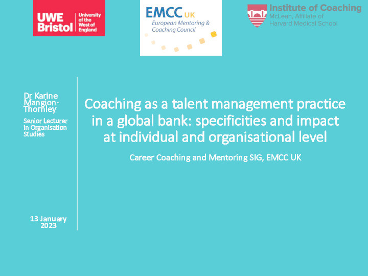 Talent coaching: Specificities and challenges Thumbnail