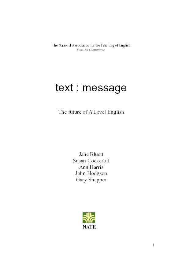text : message: The future of A level English Thumbnail