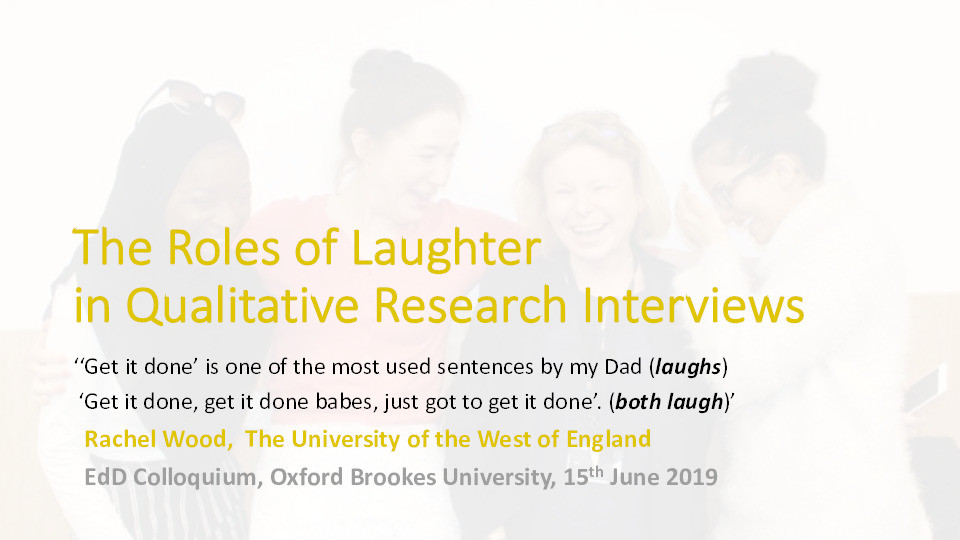The roles of laughter in qualitative research interviews Thumbnail