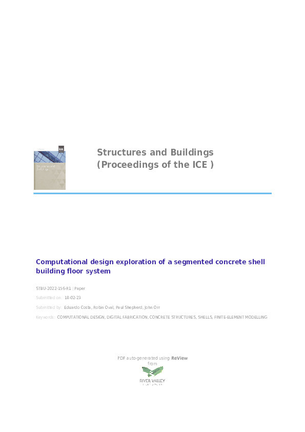 Computational design exploration of a segmented concrete shell building floor system Thumbnail