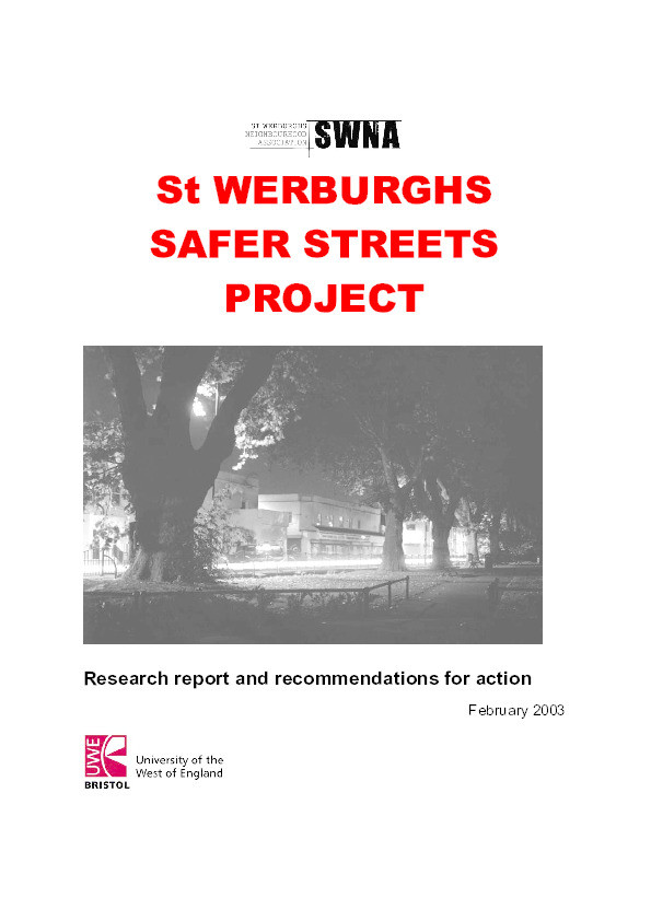 St Werburghs safer streets project: Research report and  recommendations for action Thumbnail