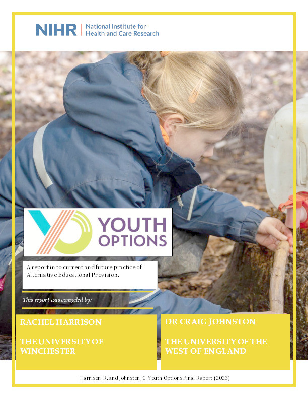 Youth options: A report in to current and future practice of alternative educational provision Thumbnail