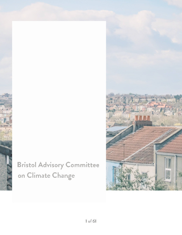 Bristol advisory committee on climate change: One City climate strategy progress review - February 2023 Thumbnail