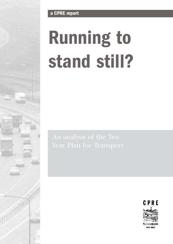 Running to stand still?: An analysis of the 10 year plan for transport Thumbnail
